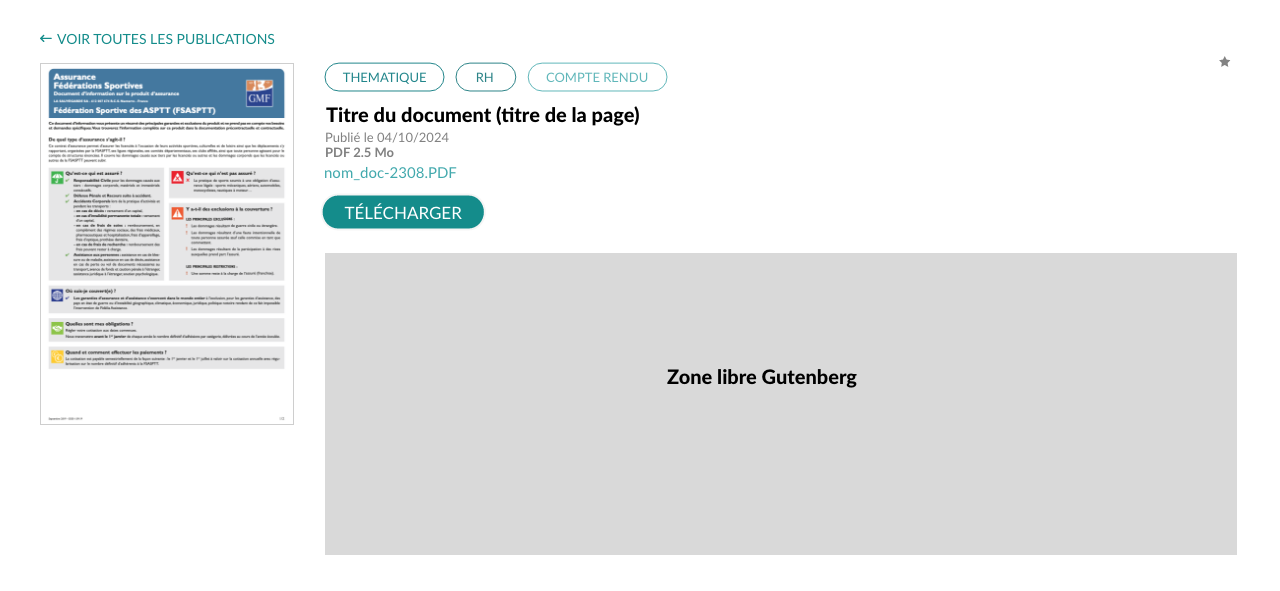 Détail d'une publication